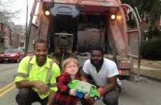 The moment this little kid met his binmen heroes is utterly adorable