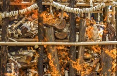 Tonnes of illegal elephant ivory tusks and trinkets burned at the stake