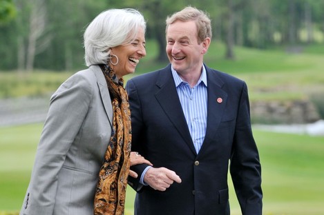 Taoiseach Enda Kenny and IMF managing director Christine Lagarde