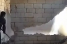 Man demonstrates exactly how NOT to knock down a wall