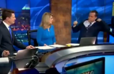 A weatherman found a coat hanger still in his suit jacket live on air
