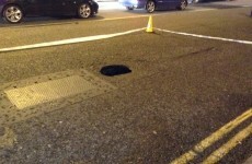 This sinkhole has opened up in the middle of Dublin