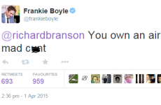 Frankie Boyle just dealt a third degree burn to Richard Branson on Twitter