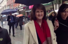 Burton returns to Dunnes where she used to work to show solidarity with workers