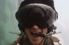 Video shows Prince Harry having a laugh flying upside down and twirling in the sky