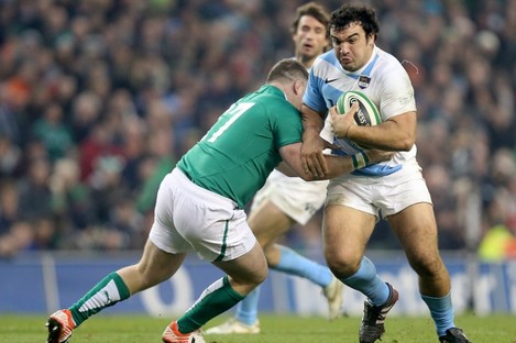Creevy carries the ball against Ireland in 2012.