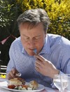 David Cameron is under fire for eating a hot dog with a knife and fork