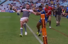 You haven't seen fine margins until you've seen this sensational rugby league try