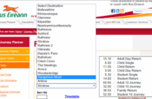 Journey planner bus eireann