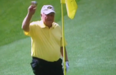 Ageless Jack Nicklaus has just hit a hole-in-one at the Masters Par-3 Contest