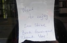 This Galway shop had the most typically Irish reaction to the bit of sun