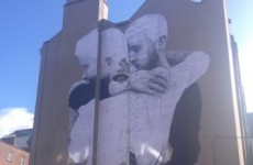 A massive same-sex marriage mural appeared overnight in Dublin city
