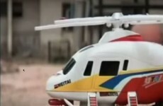 A toy helicopter has been employed for the cheapest shot in film history