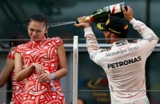 Shanghai podium girl plays down Hamilton incident