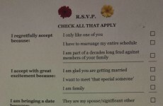 Behold! The wedding RSVP card to beat all others