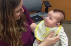 The moment this baby hears his Mam's voice for the first time will melt your heart