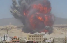 Video captures Yemeni arms dump being completely blown apart