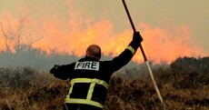 Pics: Dozens of firefighters battle bogland wildfire for twelve hours