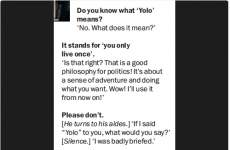 Ed Miliband had the most Dad response to finding out what YOLO meant