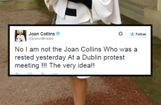 Joan Collins (actress) forced to confirm she's not Joan Collins (arrested Dublin politician)