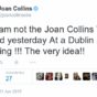 Joan Collins (the actress) tweets to say she's not Joan Collins (the arrested TD)