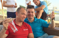 No cans by the canal for BOD, he's hanging out with other sporting legends in Dubai