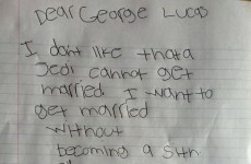 George Lucas responded to a little boy who asked him to allow Jedis to get married