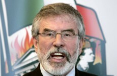 War of words: Gerry Adams had a massive go at Micheál Martin tonight
