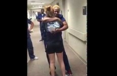 Paralysed girl surprises her favourite nurse by walking