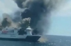 Passengers and crew abandon ship after fire engulfs Spanish ferry