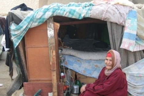 Basima Ramadan, mother of eight, used to rent a room in Al-Shohba, Al-Duwayqa. She says she was left homeless after being evicted at the end of April 2010.