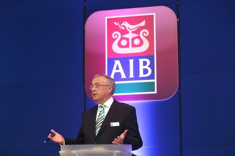 Chairman of AIB Richard Pym speaking at the AIB Annual General Meeting late last month.