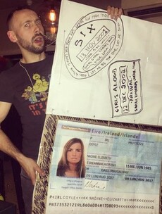 Someone dressed up as Nadine Coyle's 'lost' passport, and it was glorious