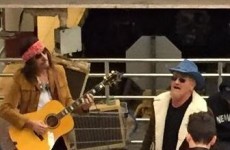 A disguised U2 busked at New York's Grand Central station