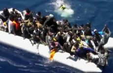 WATCH: Shocking video of people desperately trying to escape from deflating dinghy