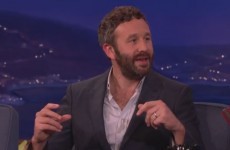 Chris O'Dowd was on Conan last night and told him about the evil prank he's playing on his baby