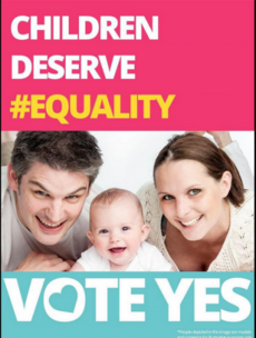 The family in the No poster say they would vote Yes in same-sex marriage referendum
