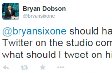 So Bryan Dobson left his Twitter logged on in RTÉ last night...