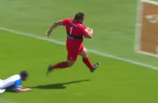 110kg Toulon prop threw out two big hand-offs while sprinting in for this glorious try