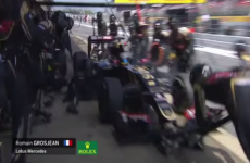 Romain Grosjean may need to retake his theory test after making a balls of this pit stop