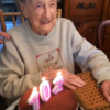 Watch this 102-year-old woman with her birthday cake, and wait for it...