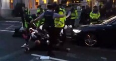 Joan Burton's car blocked by protesters at same-sex marriage event