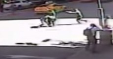 WATCH: Hammer-wielding man shot in the street as he attacks police