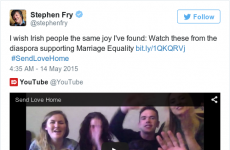 Stephen Fry just shared this touching video of Irish diaspora appealing for a Yes vote