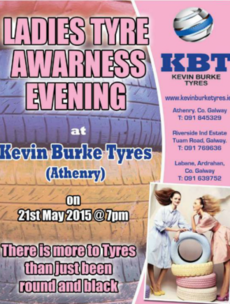 A Galway garage is holding a 'Ladies Tyre Awareness Evening'