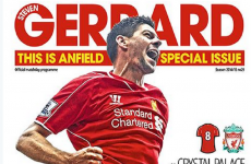 Liverpool changed the title of their matchday programme for Stevie G's big farewell party
