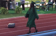 Girl faceplants at graduation, demonstrates the perils of high heels