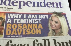 Rosanna Davison has slammed this 'misleading headline' and says she is 100% feminist