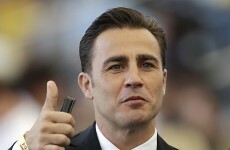 Fabio Cannavaro posted a nice tribute to Stevie G... but used a photo of one of his biggest rivals!