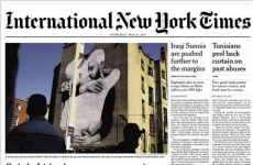 Irish marriage equality mural makes front page of the International New York Times